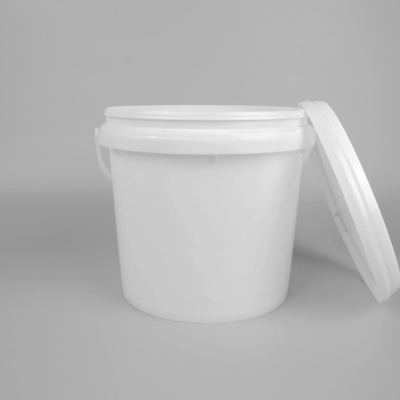 Stackable Five Gallon Plastic Buckets Snap On Lid For Secure Storage