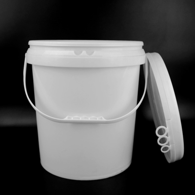 Round 11.5 Inch Diameter Five Gallon Plastic Pails 15.5 Inch Height