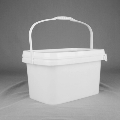 Chemical Resistant White Square Plastic Buckets With IML Printing For Durable Storage Options