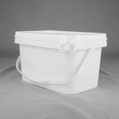 Chemical Resistant White Square Plastic Buckets With IML Printing For Durable Storage Options