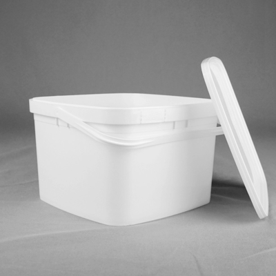 3L PP Polypropylene Clear Square Bucket With Lid Custom Color