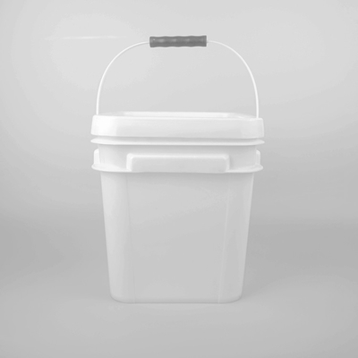 Chemical Resistant Square Plastic Bucket with Handle for Paint and Chemicals