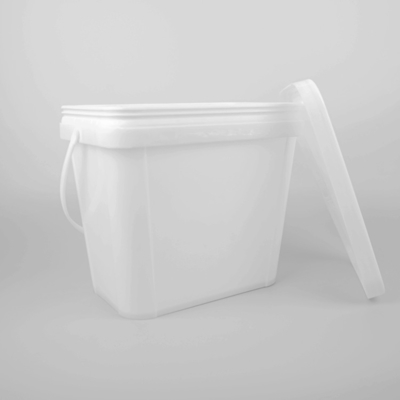 Impact Resistance Square Plastic Bucket With Handle