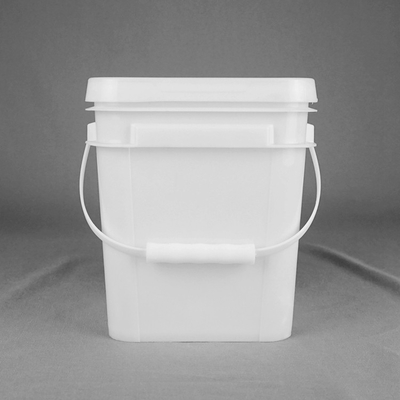Chemical Resistant White Square Plastic Buckets With IML Printing For Durable Storage Options