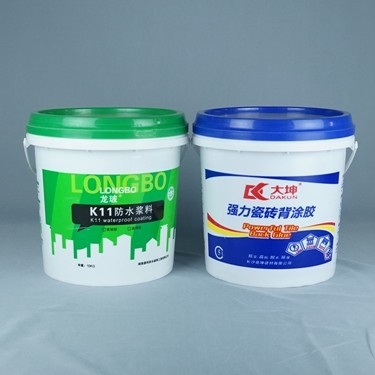15L Adhesive Paint Plastic Packaging Bucket With Lid And Handle Customized