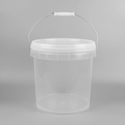 10L Customized Clear Plastic Toy Buckets Plastic Beach Pails With Lids