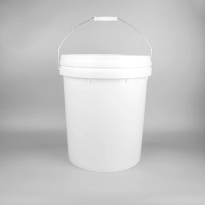 White Round Empty 20 Litre Plastic Paint Bucket For Paint