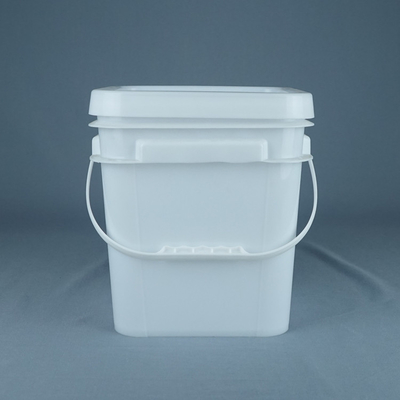 Food Safe 10 Litre Square Plastic Buckets With Handles Customized Color