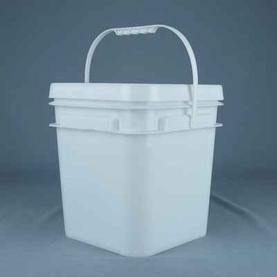 Food Safe 10 Litre Square Plastic Buckets With Handles Customized Color