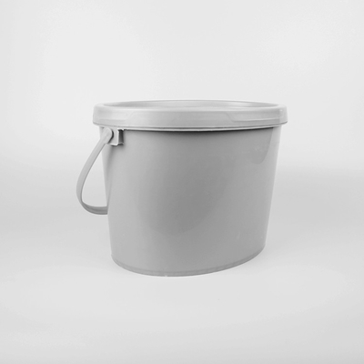 ISO9001 Certified Oval Plastic Bucket 10 Liter Plastic Bucket Gray Color