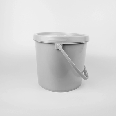 ISO9001 Certified Oval Plastic Bucket 10 Liter Plastic Bucket Gray Color